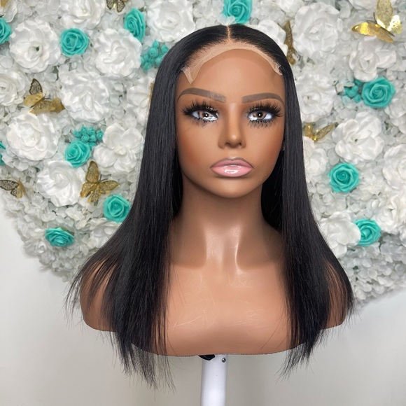 5x5 14” glueless wig made on a 22” head circumference.